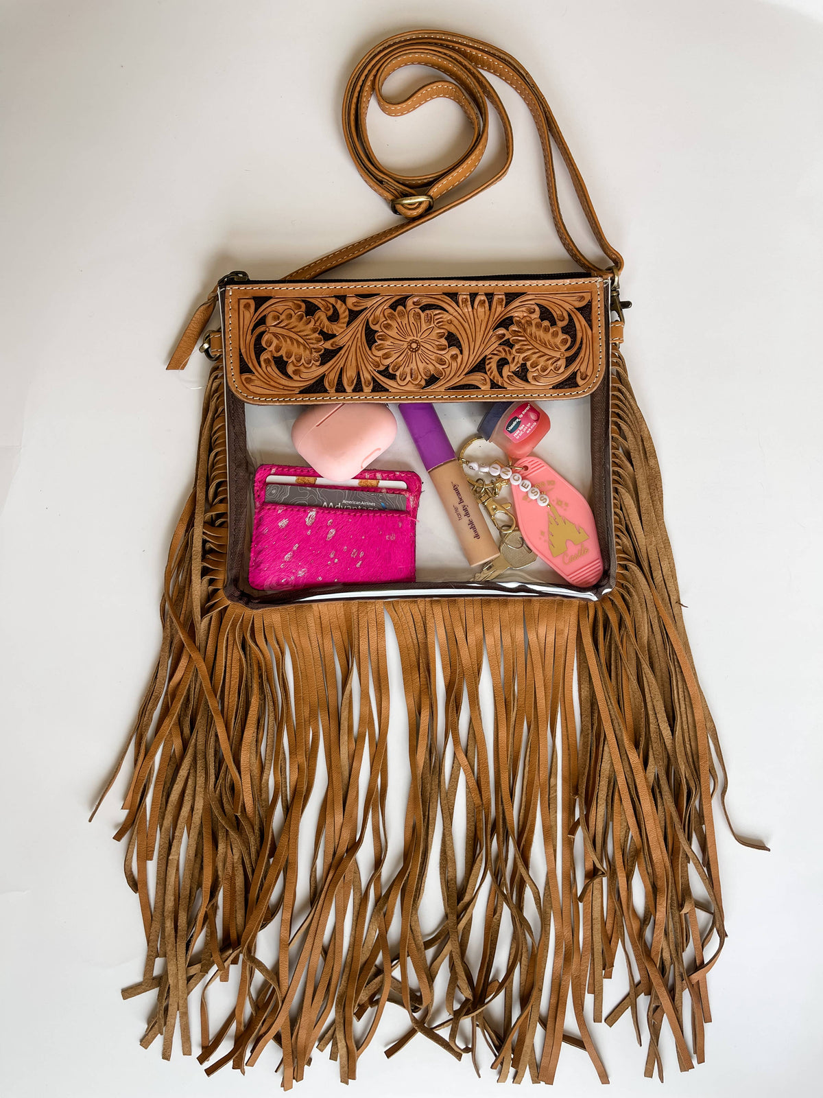 The Turquoise Tail Fringe Crossbody