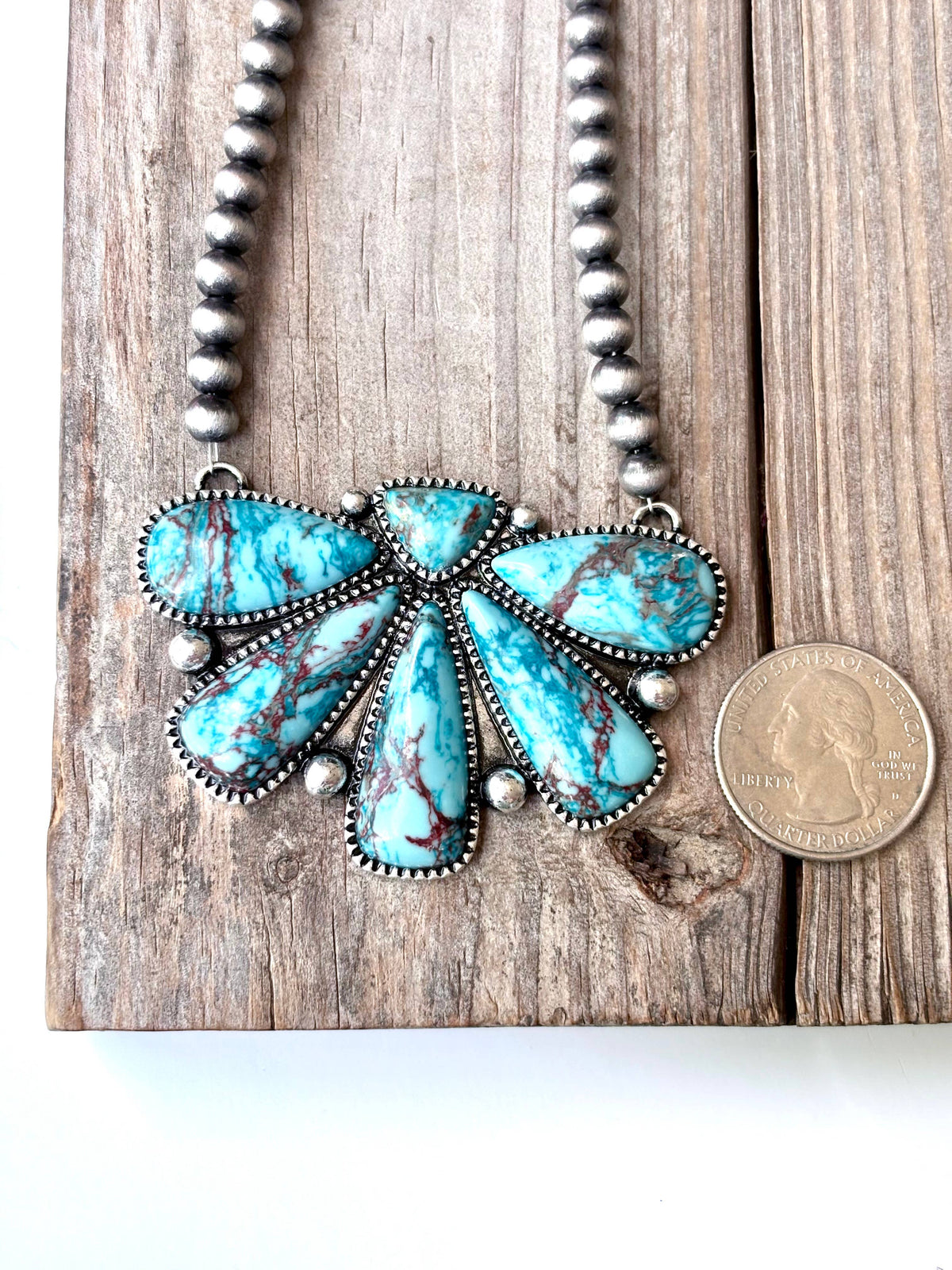 The Turquoise Squash Blossom Necklace