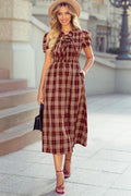 The Prairie Rose Plaid Maxi Dress