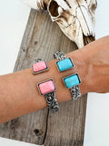 The Turquoise Stone Hinge Bangle