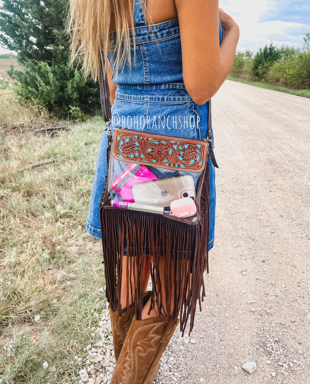 The Turquoise Tail Fringe Crossbody