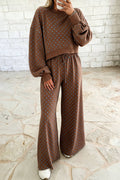 The Bluebonnet & Brown Polka Dot Lounge Set
