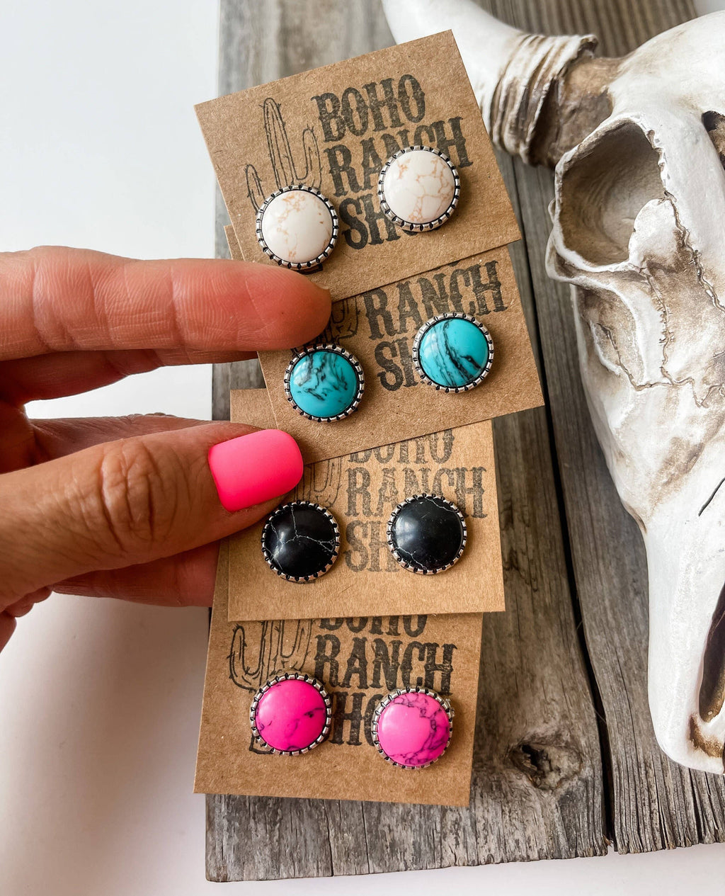 The Fuschia Western Studs
