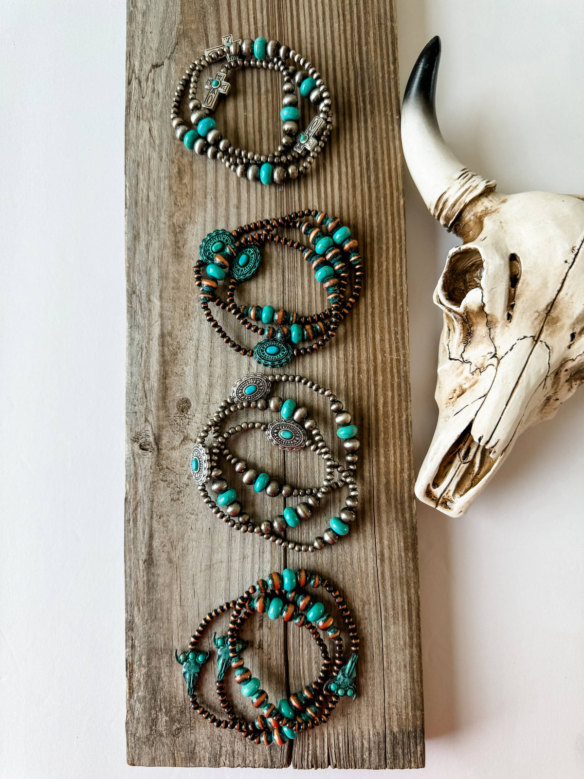 The Patina Turquoise Navajo Pearl Stack