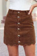 The Sweet Southern Scallop Corduroy Skirt