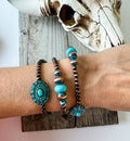 The Patina Turquoise Navajo Pearl Stack