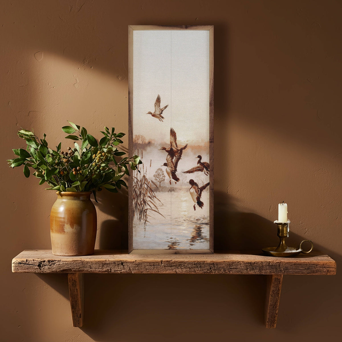 The Mallards at Daybreak Framed Wall Art
