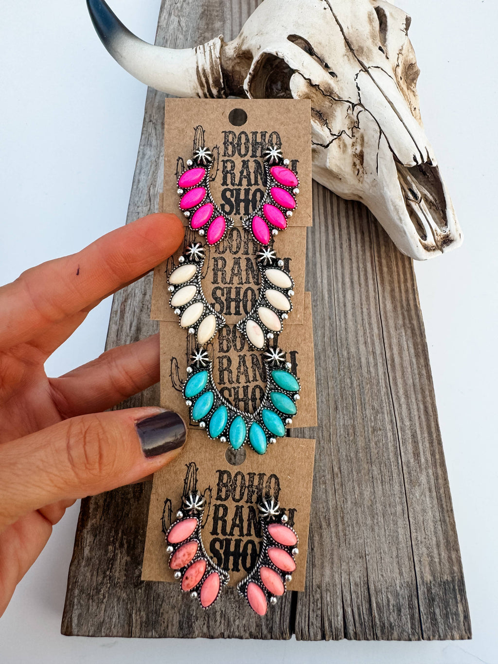The Turquoise Concho Studs