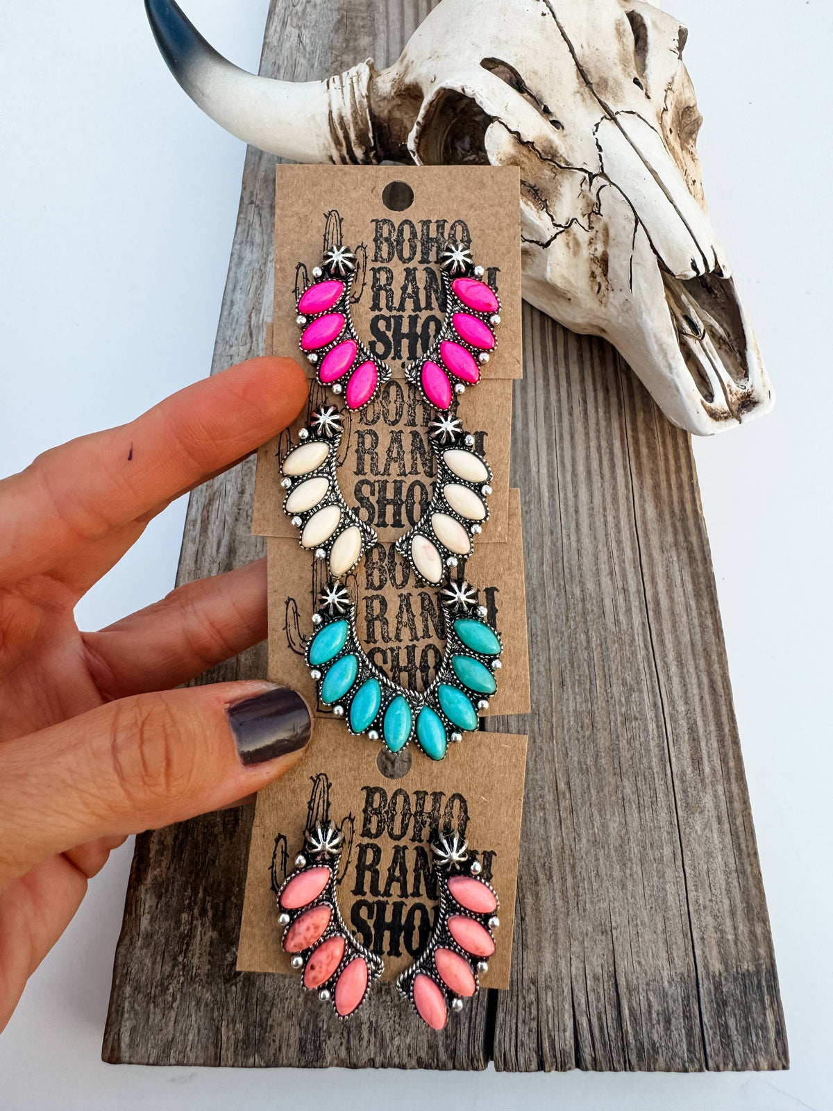 The Turquoise Concho Studs