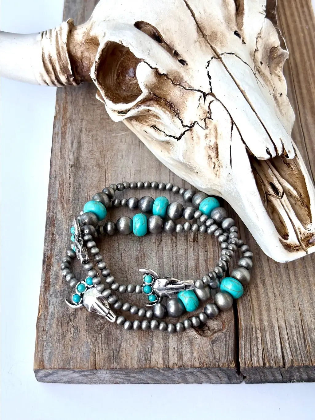 The Patina Turquoise Navajo Pearl Stack